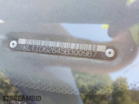 2005 Chevrolet Aveo LS с VIN KL1TD62645B300987, выставлен на аукционе IAAI как лот 43314786 с пробегом 152 764 миль миль и . История ставок и продаж доступна на DreamBid. Изображение 9.