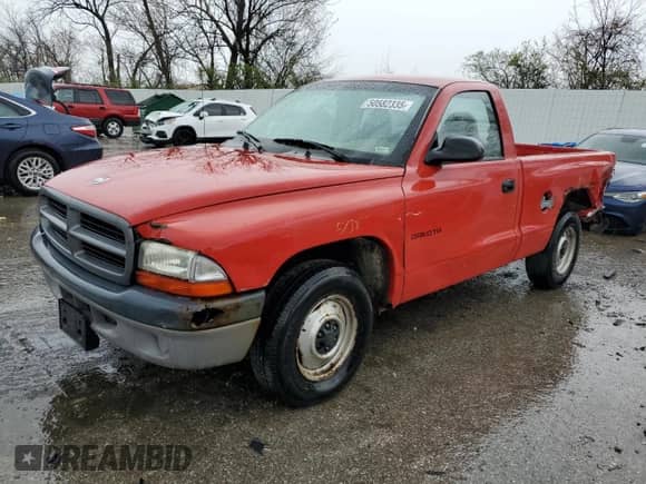 2001 Dodge Dakota with VIN 1B7FL26X91S242194, listed as a Copart auction lot 50582335 with 167,783 mi miles and Salvage title. Bid and sale history available at DreamBid. Image 1.