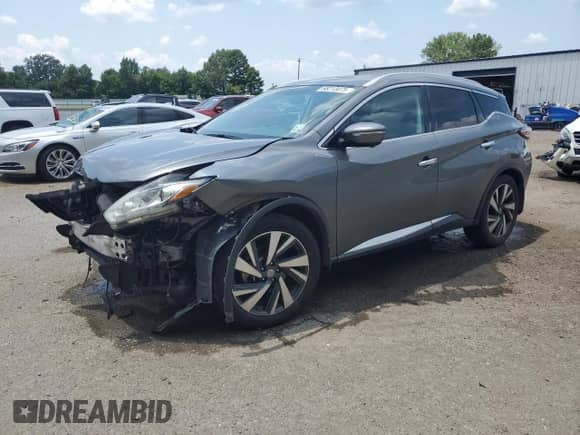 2015 Nissan Murano Platinum с VIN 5N1AZ2MG7FN252705, выставлен на аукционе Copart как лот 68213075 с пробегом 143 575 миль миль и Списание • Salvage title. История ставок и продаж доступна на DreamBid. Изображение 1.