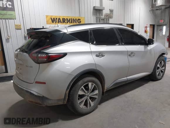2023 Nissan Murano SV with VIN 5N1AZ2BS7PC114571, listed as a IAAI auction lot 43376217 with 52,779 mi miles and . Bid and sale history available at DreamBid. Image 4.
