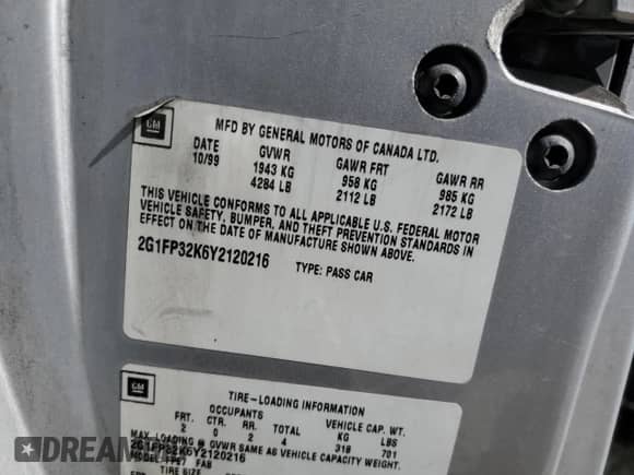 2000 Chevrolet Camaro с VIN 2G1FP32K6Y2120216, выставлен на аукционе Copart как лот 69478525 с пробегом 173 847 миль миль и Списание • Salvage title. История ставок и продаж доступна на DreamBid. Изображение 12.