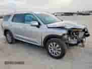 2025 Hyundai Palisade SEL with VIN KM8R24GE3SU921744, listed as a Copart auction lot 81151075 with 395 mi miles and Salvage title. Bid and sale history available at DreamBid. Image 4.