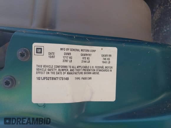 1998 Chevrolet Cavalier LS с VIN 1G1JF52T8W7173149, выставлен на аукционе IAAI как лот 42812566 с пробегом 277 710 миль миль и . История ставок и продаж доступна на DreamBid. Изображение 9.