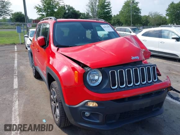 2018 Jeep Renegade Latitude with VIN ZACCJBBB1JPJ37252, listed as a IAAI auction lot 42874480 with 36,943 mi miles and . Bid and sale history available at DreamBid. Image 1.