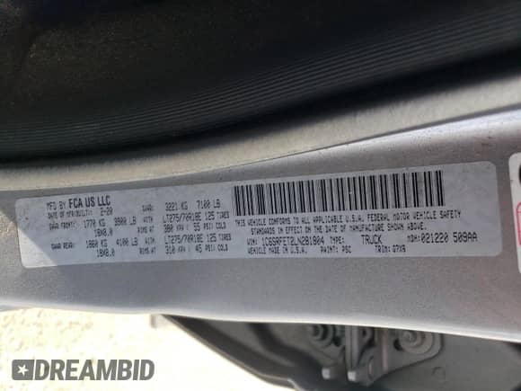 2020 Ram 1500 Rebel with VIN 1C6SRFET2LN281804, listed as a Copart auction lot 63704155 with 102,975 mi miles and Salvage title. Bid and sale history available at DreamBid. Image 12.