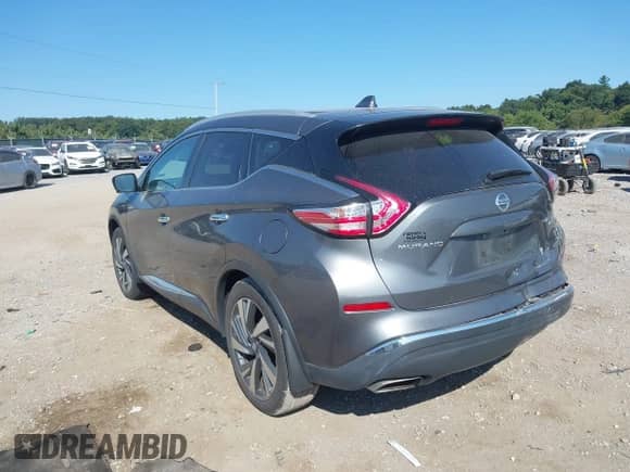 2016 Nissan Murano Platinum with VIN 5N1AZ2MH6GN161726, listed as a IAAI auction lot 43136004 with 59,528 mi miles and . Bid and sale history available at DreamBid. Image 3.