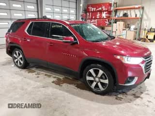 2019 Chevrolet Traverse LT z VIN 1GNEVHKW1KJ202163, wystawiony jako IAAI lot #42535619 z przebiegiem 126 057 mil mil oraz . Historia ofert i sprzedaży dostępna na DreamBid. Obrazek 1.