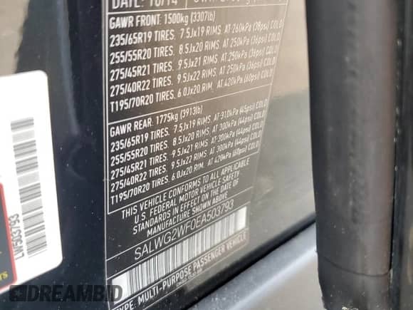 2014 Land Rover Range Rover Sport SE с VIN SALWG2WF0EA503793, выставлен на аукционе Copart как лот 59186435 с пробегом 103 351 миль миль и Списание • Salvage title. История ставок и продаж доступна на DreamBid. Изображение 13.