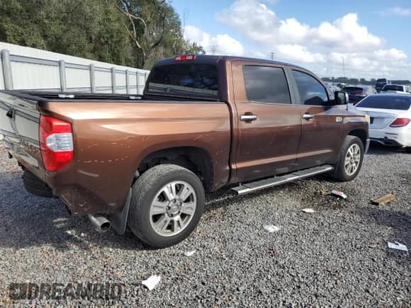 2016 Toyota Tundra Platinum with VIN 5TFGW5F1XGX205613, listed as a Copart auction lot 83857424 with 77,389 mi miles and Salvage title. Bid and sale history available at DreamBid. Image 3.