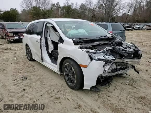 2023 Honda Odyssey Elite with VIN 5FNRL6H92PB066761, listed as a Copart auction lot 46021685 with Not provided miles and Salvage title. Bid and sale history available at DreamBid. Image 12.