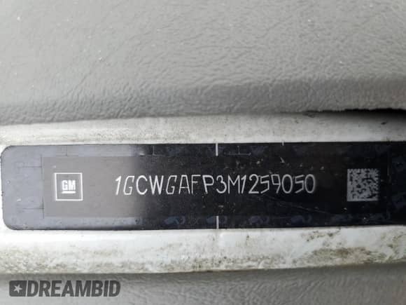 2021 Chevrolet Express Cargo с VIN 1GCWGAFP3M1259050, выставлен на аукционе Copart как лот 66394535 с пробегом Не указан миль и Списание • Salvage title. История ставок и продаж доступна на DreamBid. Изображение 12.