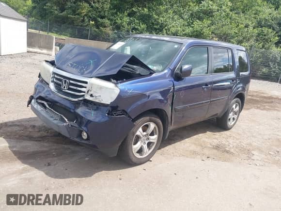 2014 Honda Pilot EX-L with VIN 5FNYF4H74EB025132, listed as a IAAI auction lot 42740970 with 112,397 mi miles and . Bid and sale history available at DreamBid. Image 2.