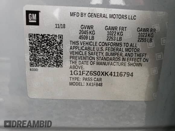 2019 Chevrolet Bolt EV Premier z VIN 1G1FZ6S0XK4116794, wystawiony jako Copart lot #76297613 z przebiegiem 43 107 mil mil oraz . Historia ofert i sprzedaży dostępna na DreamBid. Obrazek 14.