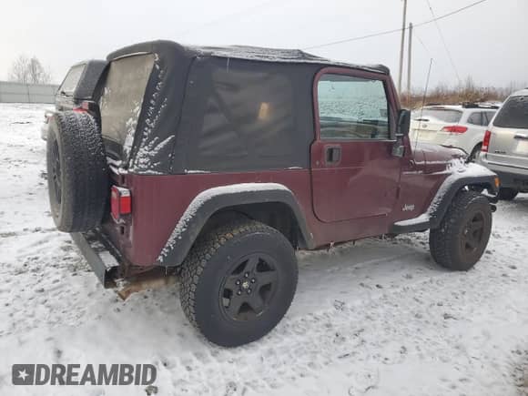 2001 Jeep Wrangler SE with VIN 1J4FA29P41P315163, listed as a Copart auction lot 87490904 with Not provided miles and Clean title. Bid and sale history available at DreamBid. Image 3.