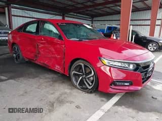 2018 Honda Accord Sport with VIN 1HGCV1F30JA118746, listed as a IAAI auction lot 43294630 with 74,659 mi miles and . Bid and sale history available at DreamBid. Image 1.