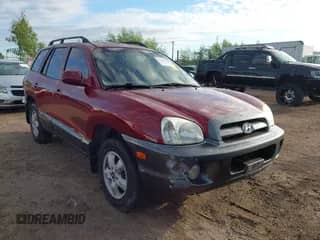 2005 Hyundai Santa Fe GLS with VIN KM8SC13D85U009948, listed as a IAAI auction lot 43455845 with 185,713 mi miles and . Bid and sale history available at DreamBid. Image 1.