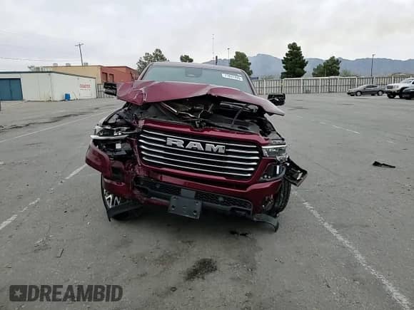 2025 Ram 1500 Laramie with VIN 1C6SRFJP9SN520448, listed as a Copart auction lot 71697495 with 5,635 mi miles and Salvage title. Bid and sale history available at DreamBid. Image 13.