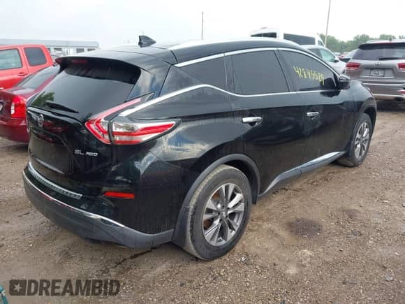 2017 Nissan Murano S with VIN 5N1AZ2MH5HN139038, listed as a IAAI auction lot 42845529 with 125,617 mi miles and . Bid and sale history available at DreamBid. Image 4.
