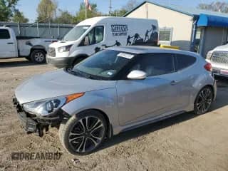 2016 Hyundai Veloster Turbo with VIN KMHTC6AEXGU272734, listed as a Copart auction lot 53152215 with 110,440 mi miles and Salvage title. Bid and sale history available at DreamBid. Image 1.