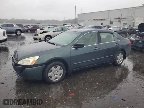2005 Honda Accord LX with VIN 1HGCM55435A121392, listed as a Copart auction lot 80940055 with 155,913 mi miles and Salvage title. Bid and sale history available at DreamBid. Image 1.