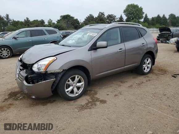 2008 Nissan Rogue SL with VIN JN8AS58T98W024062, listed as a Copart auction lot 60819635 with 85,152 mi miles and Salvage title. Bid and sale history available at DreamBid. Image 1.
