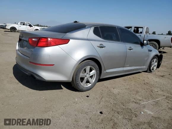 2014 Kia Optima LX with VIN 5XXGM4A78EG346874, listed as a Copart auction lot 59115315 with 117,167 mi miles and Salvage title. Bid and sale history available at DreamBid. Image 3.