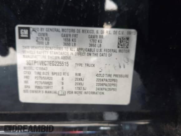 2014 GMC Sierra 1500 SLT с VIN 3GTP1VEC7EG225515, выставлен на аукционе IAAI как лот 42655721 с пробегом Не указан миль и . История ставок и продаж доступна на DreamBid. Изображение 9.