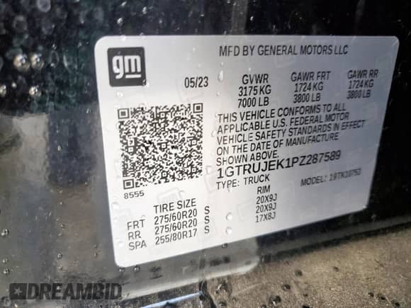 2023 GMC Sierra 1500 Elevation z VIN 1GTRUJEK1PZ287589, wystawiony jako Copart lot #66526415 z przebiegiem 12 591 mil mil oraz Szkoda całkowita • Salvage title. Historia ofert i sprzedaży dostępna na DreamBid. Obrazek 13.