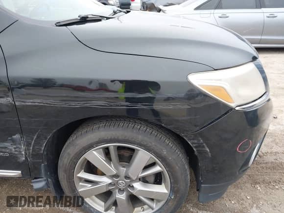 2014 Nissan Pathfinder Platinum Hybrid with VIN 5N1CR2MM5EC650035, listed as a IAAI auction lot 41935916 with 163,108 mi miles and . Bid and sale history available at DreamBid. Image 14.