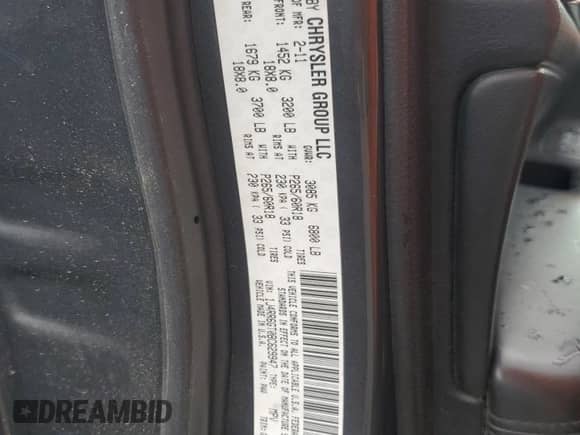 2011 Jeep Grand Cherokee Overland with VIN 1J4RR6GT0BC629947, listed as a Copart auction lot 70590205 with Not provided miles and Clean title. Bid and sale history available at DreamBid. Image 12.