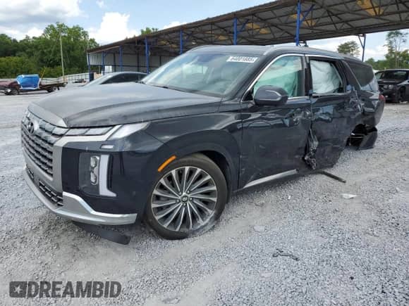 2023 Hyundai Palisade Calligraphy с VIN KM8R74GE2PU587117, выставлен на аукционе Copart как лот 64001885 с пробегом 44 577 миль миль и Списание • Salvage title. История ставок и продаж доступна на DreamBid. Изображение 1.
