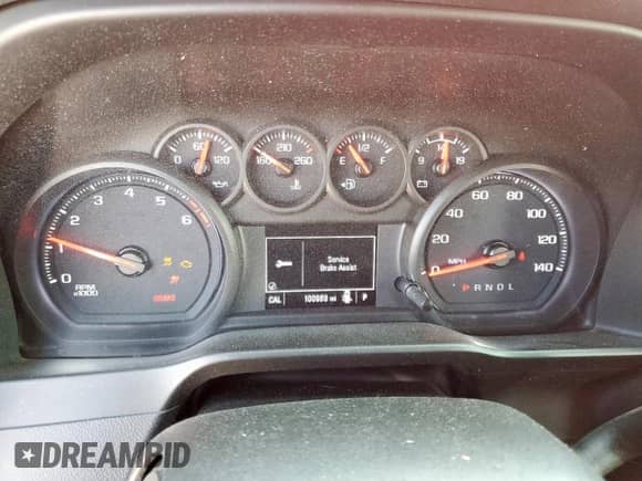 2020 Chevrolet Silverado 1500 Custom with VIN 1GCRWBEH3LZ238599, listed as a Copart auction lot 70196715 with 100,989 mi miles and Salvage title. Bid and sale history available at DreamBid. Image 9.