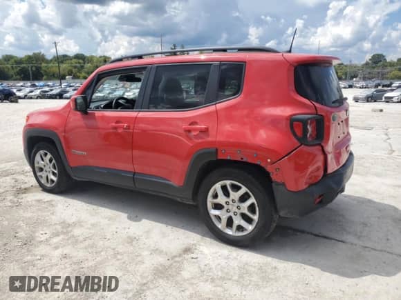 2018 Jeep Renegade Latitude with VIN ZACCJABB2JPH25285, listed as a Copart auction lot 84966515 with 112,206 mi miles and Salvage title. Bid and sale history available at DreamBid. Image 2.