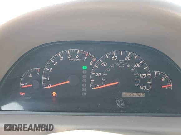 2005 Toyota Camry LE with VIN 4T1BE32K45U405719, listed as a Copart auction lot 84705675 with 200,560 mi miles and Non repairable. Bid and sale history available at DreamBid. Image 9.