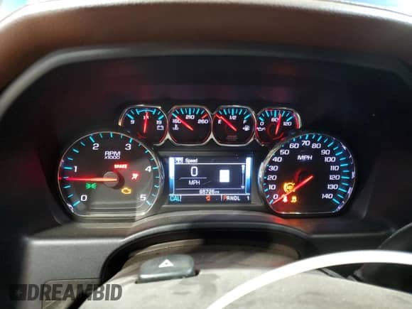 2018 Chevrolet Silverado 3500HD High Country with VIN 1GC4K1EY0JF224318, listed as a Copart auction lot 80881404 with 95,726 mi miles and Salvage title. Bid and sale history available at DreamBid. Image 9.