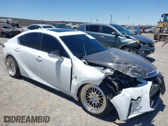 2023 Lexus IS 350 F Sport z VIN JTHGZ1B26P5071160, wystawiony jako IAAI lot #42513194 z przebiegiem 43 539 mil mil oraz . Historia ofert i sprzedaży dostępna na DreamBid. Obrazek 1.