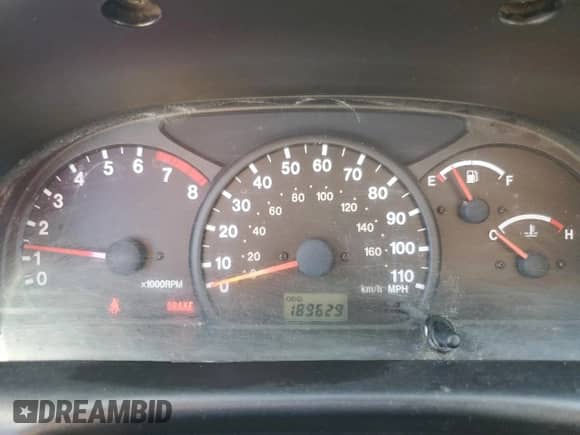 2002 Chevrolet Tracker with VIN 2CNBE13C926933455, listed as a Copart auction lot 58235764 with 189,629 mi miles and Salvage title. Bid and sale history available at DreamBid. Image 9.