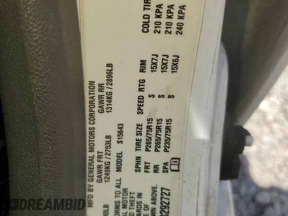 2005 Chevrolet Colorado 1SE LS Z71 с VIN 1GCDS136058292727, выставлен на аукционе Copart как лот 63590065 с пробегом Не указан миль и Списание • Salvage title. История ставок и продаж доступна на DreamBid. Изображение 13.