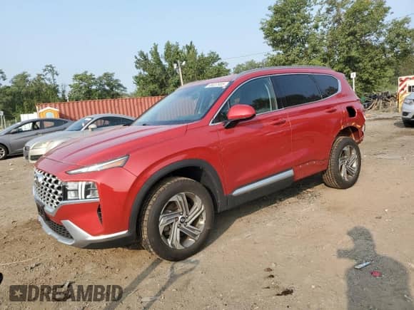 2021 Hyundai Santa Fe SEL z VIN 5NMS2DAJ3MH348107, wystawiony jako Copart lot #68037935 z przebiegiem 55 672 mil mil oraz Szkoda całkowita • Salvage title. Historia ofert i sprzedaży dostępna na DreamBid. Obrazek 1.