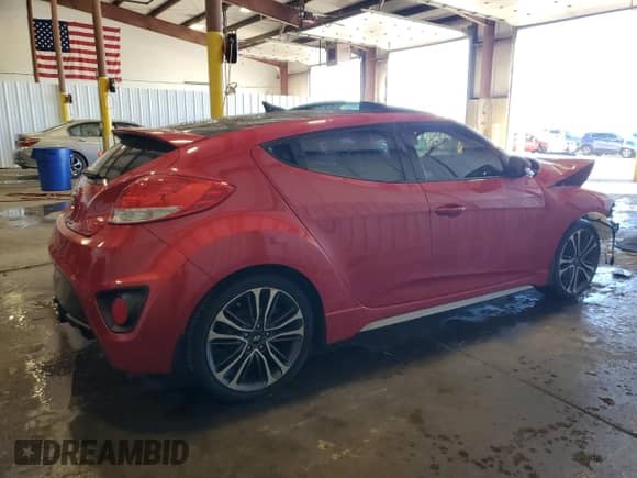 2016 Hyundai Veloster Turbo with VIN KMHTC6AE0GU288117, listed as a Copart auction lot 86131515 with Not provided miles and Salvage title. Bid and sale history available at DreamBid. Image 3.