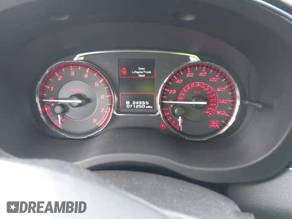 2017 Subaru WRX with VIN JF1VA1B60H9803723, listed as a IAAI auction lot 42668073 with 71,250 mi miles and . Bid and sale history available at DreamBid. Image 14.