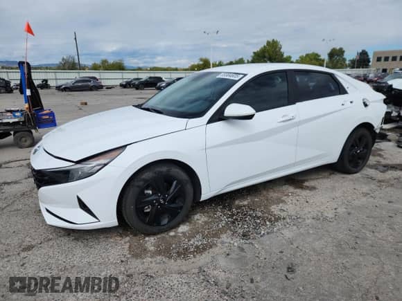 2023 Hyundai Elantra Blue with VIN KMHLM4AJ5PU054781, listed as a Copart auction lot 85584605 with 52,427 mi miles and Salvage title. Bid and sale history available at DreamBid. Image 1.