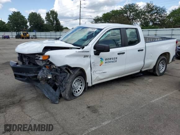 2020 Chevrolet Silverado 1500 Work Truck z VIN 1GCRWAEF6LZ172056, wystawiony jako Copart lot #61770935 z przebiegiem 56 828 mil mil oraz Szkoda całkowita • Salvage title. Historia ofert i sprzedaży dostępna na DreamBid. Obrazek 1.