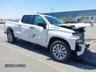 2021 Chevrolet Silverado 1500 Custom z VIN 3GCPWBEH6MG176916, wystawiony jako IAAI lot #42815542 z przebiegiem 35 488 mil mil oraz . Historia ofert i sprzedaży dostępna na DreamBid. Obrazek 1.