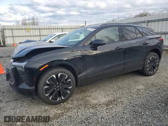 2024 Chevrolet Blazer EV eAWD RS z VIN 3GNKDCRJ8RS287062, wystawiony jako Copart lot #47807735 z przebiegiem Nie podano mil oraz Szkoda całkowita • Salvage title. Historia ofert i sprzedaży dostępna na DreamBid. Obrazek 1.