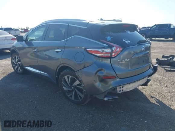 2015 Nissan Murano Platinum with VIN 5N1AZ2MG9FN292025, listed as a IAAI auction lot 41966961 with 150,553 mi miles and . Bid and sale history available at DreamBid. Image 3.