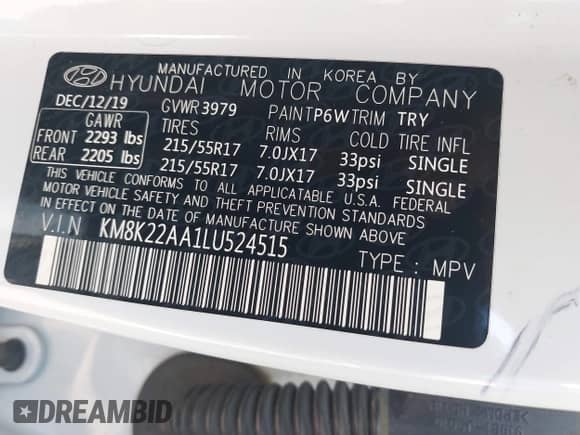 2020 Hyundai Kona SEL с VIN KM8K22AA1LU524515, выставлен на аукционе IAAI как лот 43001451 с пробегом 50 517 миль миль и . История ставок и продаж доступна на DreamBid. Изображение 9.