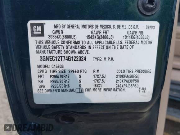 2004 Chevrolet Avalanche Z66 с VIN 3GNEC12T74G122924, выставлен на аукционе IAAI как лот 42406711 с пробегом 220 783 миль миль и . История ставок и продаж доступна на DreamBid. Изображение 9.