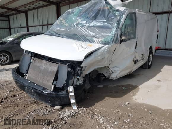 2023 Chevrolet Express Cargo with VIN 1GCWGAFP9P1107729, listed as a IAAI auction lot 42725297 with Not provided miles and . Bid and sale history available at DreamBid. Image 6.