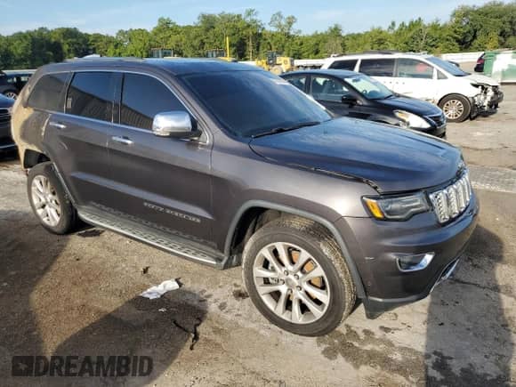 2017 Jeep Grand Cherokee Limited with VIN 1C4RJFBTXHC831255, listed as a Copart auction lot 67370555 with Not provided miles and Salvage title. Bid and sale history available at DreamBid. Image 4.